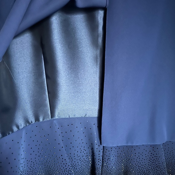 NWT, ARMANI Collezioni Deep Blue Sleeveless Women's Knee Length Dress sz 14 - Picture 9 of 11